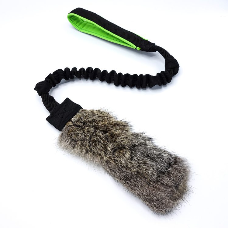 Elastisk lång kampis med kaninpäls